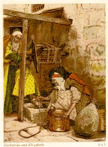 Zacarias e Isabel, São Lucas - Bíblia de James Jacques Joseph after Tissot